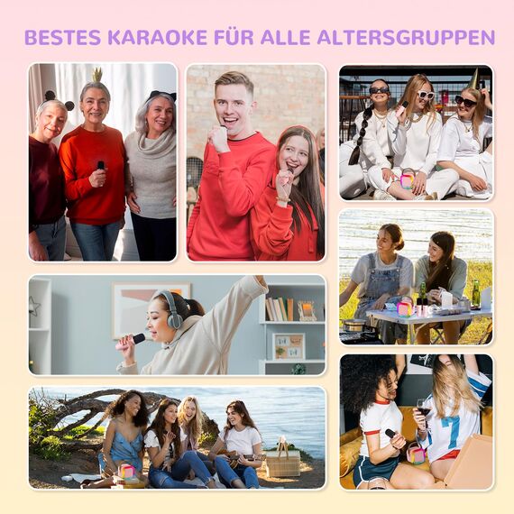 Karaoke Maschine Kinder mit 2 Karaoke Mikrofon Kinder: [Neueste] Kinder Karaoke mit 2 Mikrofonen - Karaoke Anlage - Mini Karaoke - Geschenke für Mädchen - Musikinstrumentzubehör Spielzeug