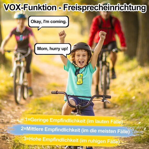 AWANFI Walkie Talkie Kinder, Walkie Talkie Aufladbar mit Akku, Walki Talki mit VOX, Taschenlampe, Tastensperre, Funkgeräte Set, Walky Talky für Camping Abenteuer, Geschenk für Kinder de 3-12 Jahre