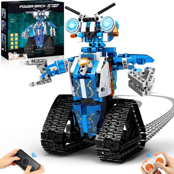 IKUPER Roboter für Jungen, Roboticset Programmierbar mit App & Fernsteuerung, Geburtstagsgeschenk für 8-12 Jahre (369 Stück)