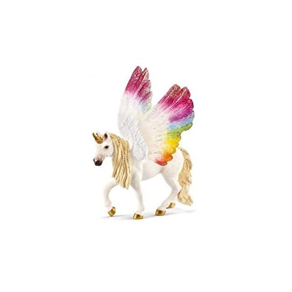 SCHLEICH BAYALA | Geflügeltes Regenbogeneinhorn 70576 | detailgetreue, Fantastische Figuren | tolles Geschenk für Mädchen und Jungen | schöne Sammelfiguren | Spielfigur ab 5 Jahren | 13 x 12 x 15 cm