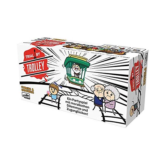 Lucky Duck Games, Trial by Trolley, Grundspiel, Partyspiel, Kartenspiel, 3-13 Spieler, Ab 16+ Jahren, 15+ Minuten, Deutsch