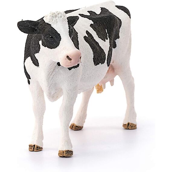SCHLEICH Farm World | Kuh Schwarzbunt 13797 Bauernhof Spielfigur | detailgetreue Tierfiguren | tolles Geschenk für Jungen und Mädchen | Bauernhof Spielzeug ab 3 Jahre | 13 x 6 x 8 cm
