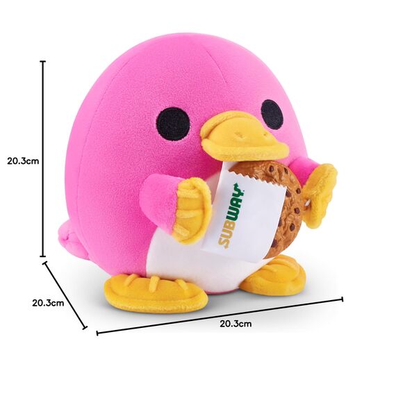 Snackles, Series 2, Platypus (Subway, Cookie), Plush Toy, Cuddly Squishy Comfort Plush with License Snack Brand Accessory, Small (20 cm), Brown Box, (Platypus)