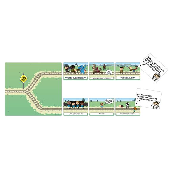 Lucky Duck Games, Trial by Trolley, Grundspiel, Partyspiel, Kartenspiel, 3-13 Spieler, Ab 16+ Jahren, 15+ Minuten, Deutsch