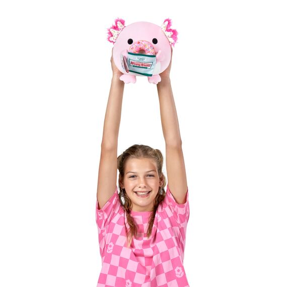Snackles, Series 2, Axolotl (Krispy Kreme), Kuschelig-weiches, beruhigendes, 20 cm großes Plüschspielzeug mit lizenziertem Snackmarken-Accessoire (Axolotl)