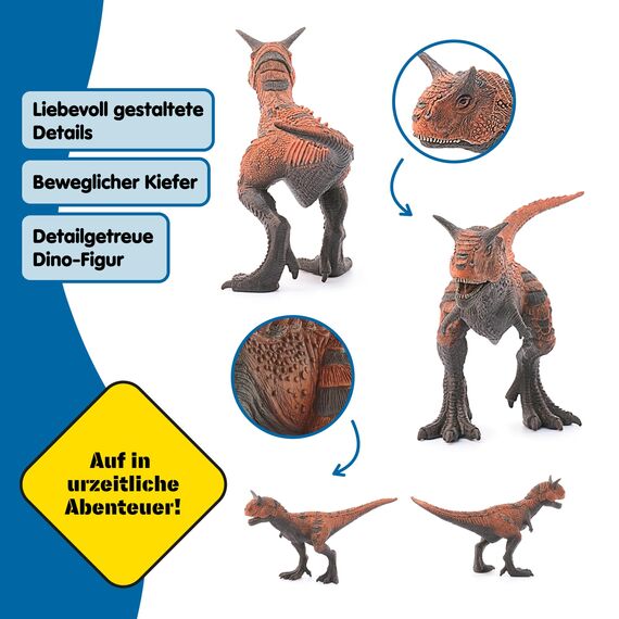 SCHLEICH Dinosaurs | Carnotaurus 14586 | detailgetreuer Dino mit beweglichem Kiefer | tolles Geschenk für Mädchen und Jungen Dinosaurier Spielzeug ab 3 Jahre | 21 x 8 x 13 cm