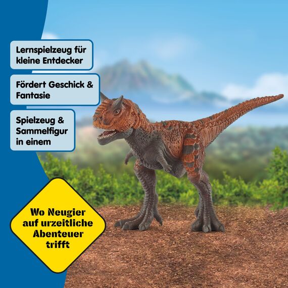 SCHLEICH Dinosaurs | Carnotaurus 14586 | detailgetreuer Dino mit beweglichem Kiefer | tolles Geschenk für Mädchen und Jungen Dinosaurier Spielzeug ab 3 Jahre | 21 x 8 x 13 cm
