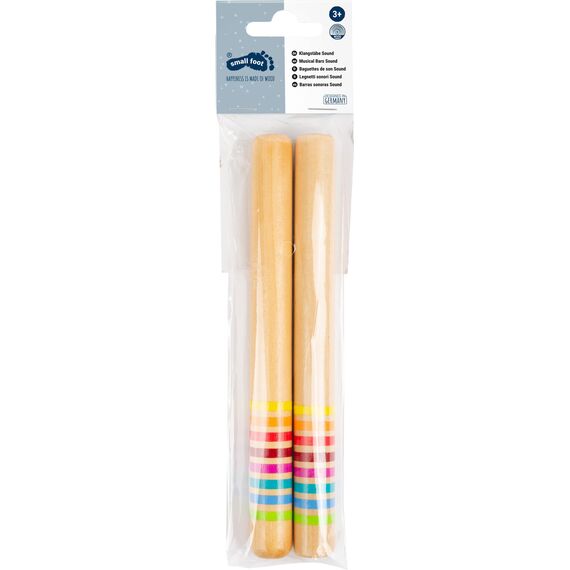 small foot Klangstäbe "Sound" aus Holz, Musikinstrument für Kinder, für Rhythmus- und Taktgefühl, ab 3 Jahren, 11496
