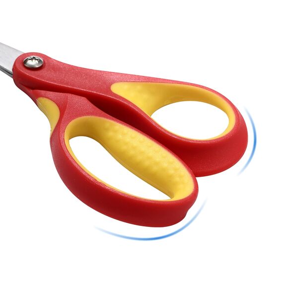 JARVISTAR Kinder Sicherheit Schere,3 Stück Kinderschere Sicherheitsschere Papierschere Bastelschere Gerundete Klingen Schulschere Klein Schere Set für Jungen Mädchen DIY 13 CM (Blau/Rosa/Rot)
