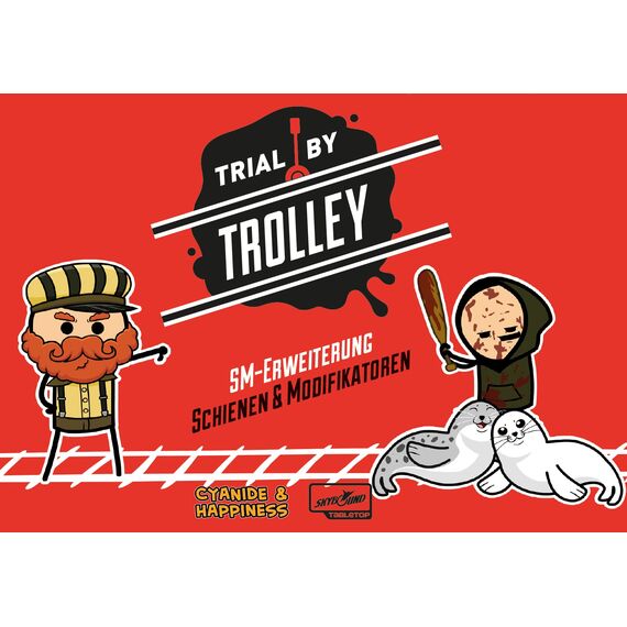 Lucky Duck Games, Trial by Trolley – Schienen & Modifikatoren, Erweiterung, Partyspiel, Kartenspiel, 3-13 Spieler, Ab 18+ Jahren, 15 Minuten, Deutsch
