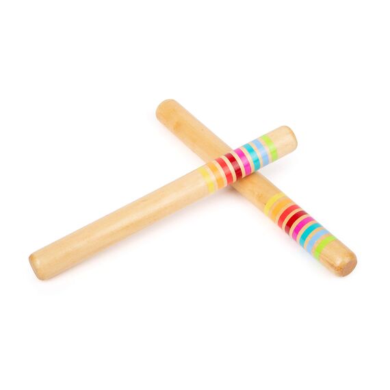 small foot Klangstäbe "Sound" aus Holz, Musikinstrument für Kinder, für Rhythmus- und Taktgefühl, ab 3 Jahren, 11496