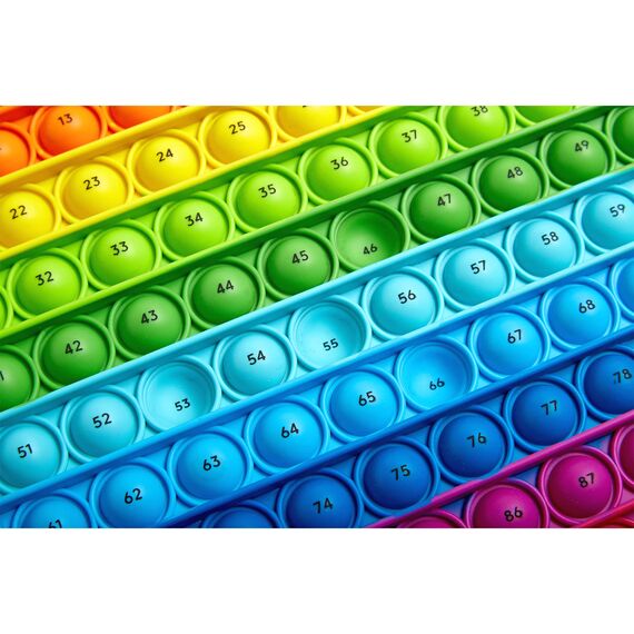 Learning Resources Sensorik-Poppit Hunderter-Zahlenbrett, drücken und zählen, Stressabbau-Spielzeug zum Eindrücken, Multiplikationstraining, Feinmotorik-Spielzeug, Konzentrationsspielzeug für Kinder