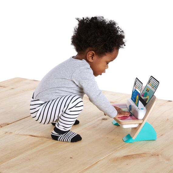 Baby Einstein, Hape, Holzspielzeug Magic Touch Piano , Musikspielzeug Klavier aus Holz für Kinder, Musikinstrumente mit 3 Notenblättern und 6 Liedern, Aktivität und Sensorisches Spielzeug, 6 Monaten+