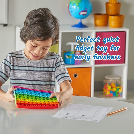 Learning Resources Sensorik-Poppit Hunderter-Zahlenbrett, drücken und zählen, Stressabbau-Spielzeug zum Eindrücken, Multiplikationstraining, Feinmotorik-Spielzeug, Konzentrationsspielzeug für Kinder