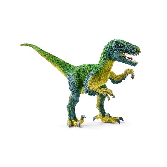 SCHLEICH Dinosaurs 14586 Realistischer Carnotaurus Dino & Dinosaurs 14585 Realistische Velociraptor Dino Figur mit Beweglichem Kiefer
