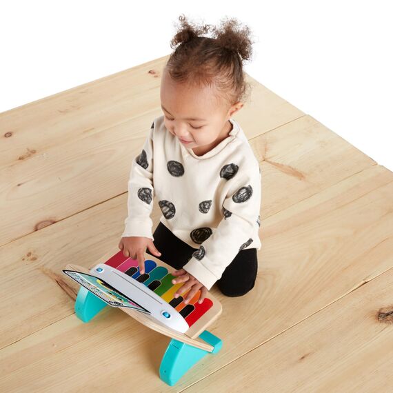 Baby Einstein, Hape, Holzspielzeug Magic Touch Piano , Musikspielzeug Klavier aus Holz für Kinder, Musikinstrumente mit 3 Notenblättern und 6 Liedern, Aktivität und Sensorisches Spielzeug, 6 Monaten+