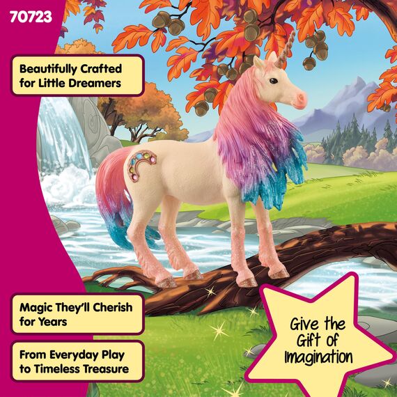Schleich bayala Mythisch verzierte Marshmallow-Einhorn-Stute Figur – mit glitzernden Details und Strasssteinen, fantasievolles, lustiges und langlebiges Spielzeug für Mädchen und Jungen, Geschenk für