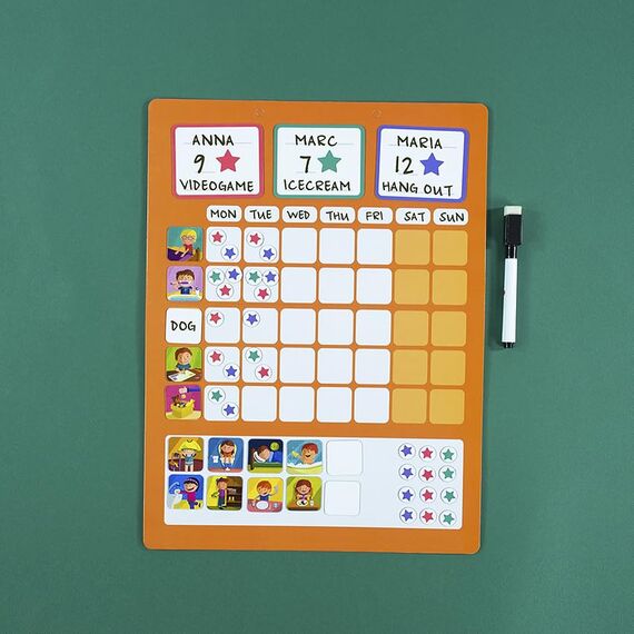 Jumbo Ich lerne Belohnungstafel, für bis zu 3 Kinder. Ab 3 Jahren