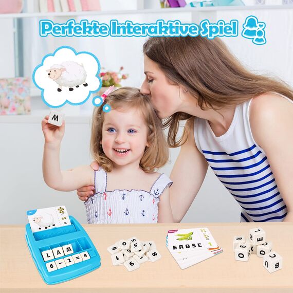Joozmui Geschenk Mädchen 3 4 5 6 7 8 Jahre, Buchstaben Lernen Spielzeug ab 3-8 Jahre Junge Spiele ab 3-8 Jahre Geschenk Junge 3-8 Jahre kinderspielzeug ab 3-6 jahre Geburtstagsgeschenk