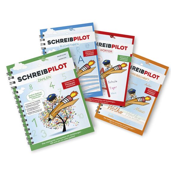 Schreibathlet: Schreiblernheft für ABC-Schützen mit vorgeprägten Zahlen und kleinen Rechenaufgaben (Schreibpilot Zahlen) | Inkl. Bleistift und Radiergummi [deutsch]