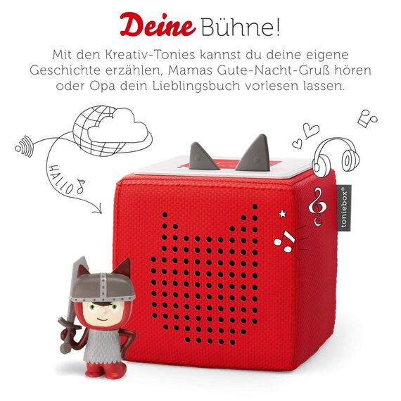 tonies Hörfiguren für Toniebox, Kreativ Ritter, zum Selbstbespielen, 90 Minuten Speicher für eigene Aufnahmen, Musik oder Gute-Nacht-Geschichten, geeignet für Kinder ab 3 Jahren