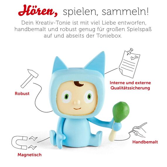 tonies Hörfiguren für Toniebox, Kreativ Baby Junge, zum Selbstbespielen, 90 Minuten Speicher für eigene Aufnahmen, Musik oder Gute-Nacht-Geschichten, geeignet für Kinder ab 3 Jahren