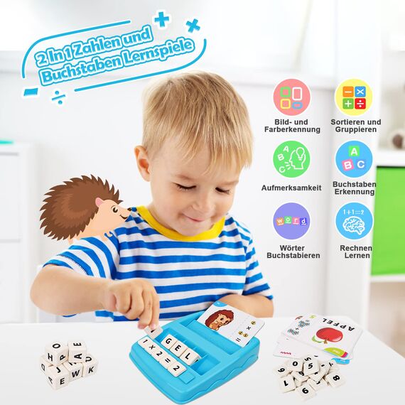 Joozmui Geschenk Mädchen 3 4 5 6 7 8 Jahre, Buchstaben Lernen Spielzeug ab 3-8 Jahre Junge Spiele ab 3-8 Jahre Geschenk Junge 3-8 Jahre kinderspielzeug ab 3-6 jahre Geburtstagsgeschenk