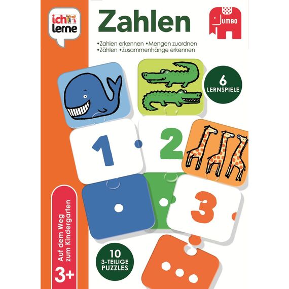 Jumbo Spiele 19547 ich lerne Zahlen - Lernspiel für Kinder ab 3 Jahren für 1 bis 4 Spieler (Packung mit 2)