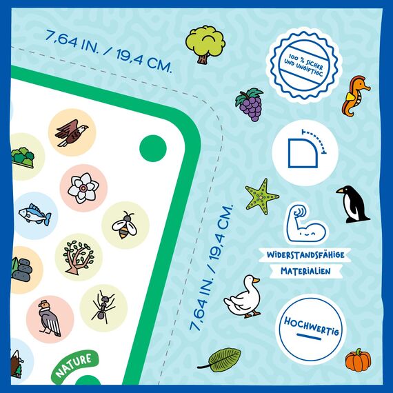 Nene Toys Marienkäfer-Garten Erweiterung [Naturabenteuer] - 24 Zusatzkarten mit Verschiedenen Ökosystemen und Tierwelt - Pädagogisches Spiel für Kinder ab 3 Jahren