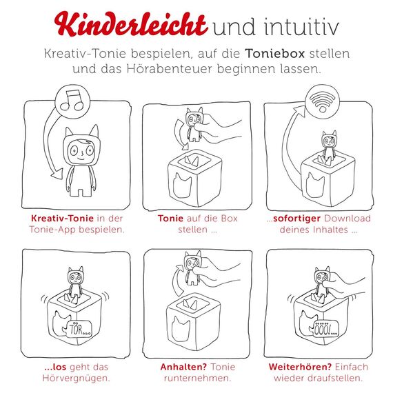 tonies Hörfiguren für Toniebox, Kreativ Baby Junge, zum Selbstbespielen, 90 Minuten Speicher für eigene Aufnahmen, Musik oder Gute-Nacht-Geschichten, geeignet für Kinder ab 3 Jahren