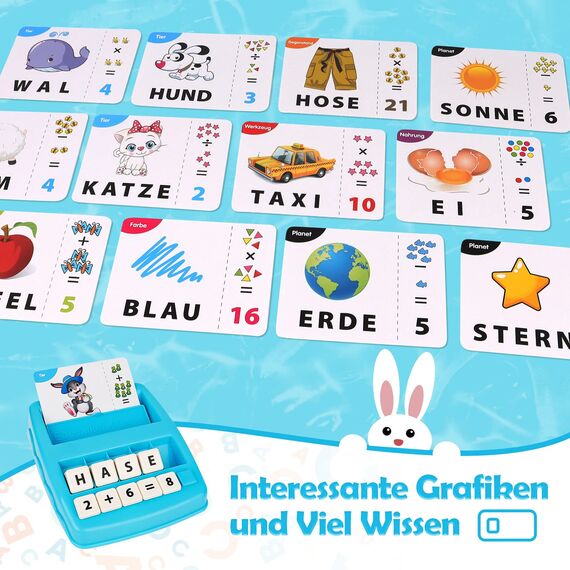 Joozmui Geschenk Mädchen 3 4 5 6 7 8 Jahre, Buchstaben Lernen Spielzeug ab 3-8 Jahre Junge Spiele ab 3-8 Jahre Geschenk Junge 3-8 Jahre kinderspielzeug ab 3-6 jahre Geburtstagsgeschenk