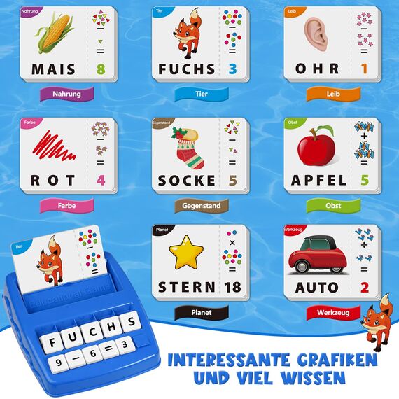 Joozmui Geschenk Mädchen 3 4 5 6 7 8 Jahre, Buchstaben Lernen Spielzeug ab 3-8 Jahre Junge Spiele ab 3-8 Jahre Geschenk Junge 3-8 Jahre kinderspielzeug ab 3-6 Jahre Geburtstagsgeschenk