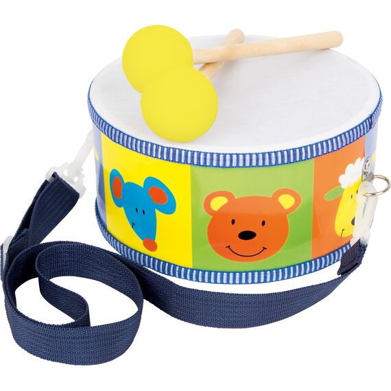 small foot Trommel mit Trommelstöcken aus Holz, mit verstellbarem Gurt, Musikinstrument für Kinder, ab 3 Jahren, 3315