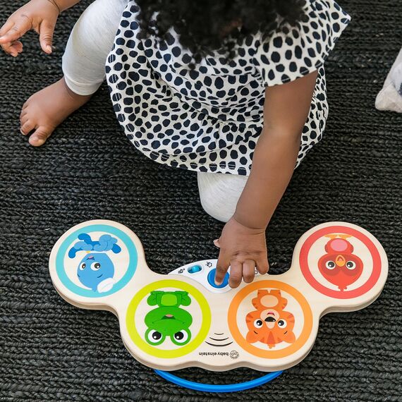 Baby Einstein Hape Magic Touch Trommel, hochwertiges Musikspielzeug aus Holz, ab 6 Monaten