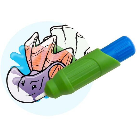 Melissa & Doug - Water Wow Wassermalbuch Tiere mit Spiralbindung und Wasserstift, 4 Motivseiten, Stift auffüllbar, Für Kinder ab 3 Jahren