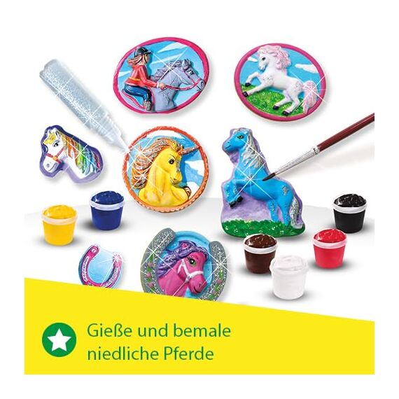 Figuren gieten en schilderen SES paarden (01155), Pink