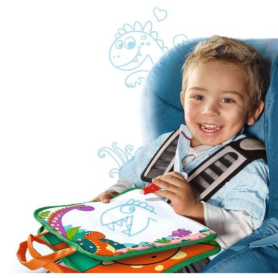Ravensburger 4566 Aquadoodle Travel Dino - Erstes Malen für unterwegs - Fleckenfreier Malspaß mit Wasser - Reiseset für Kinder ab 18 Monaten