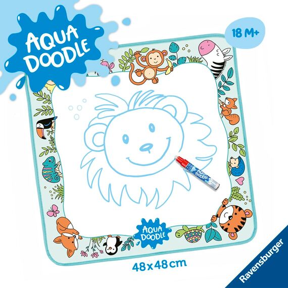 Ravensburger 4565 Aquadoodle Animals - Erstes Malen für Kinder ab 18 Monate - Malset für fleckenfreien Malspaß mit Wasser - inklusive Matte und Stift