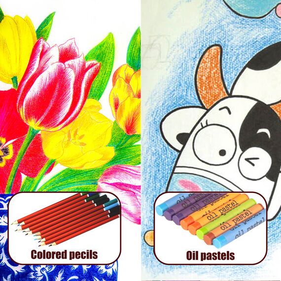 KINSPORY Premium Malkoffer Deluxe 150-teilig Malset für Kinder Anfänger Tolles Buntstifte Set, Wasserfarben, Ölpastellfarbe, zeichenstifte, Bleistifte als Zeichenset Geschenk Kinder