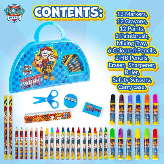 PAW PATROL Malkoffer, Malset für Kinder (Blau)