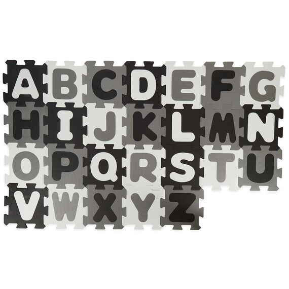 Bieco Puzzlematte XXL, 52 TLG. | Krabbelmatte mit Buchstaben zum Lernen | Spielteppich für Baby und Kinder