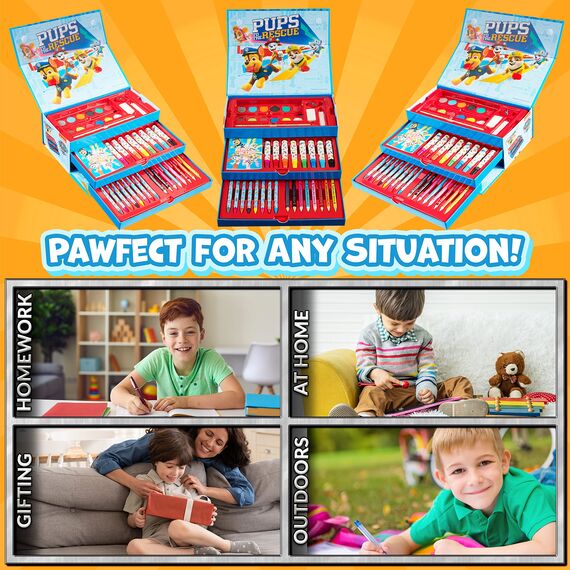 PAW PATROL Malkoffer, Malset für Kinder (Mehrfarbig)