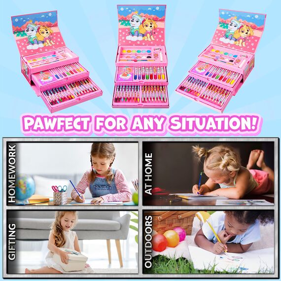PAW PATROL Malkoffer, Malset für Kinder (Rosa)