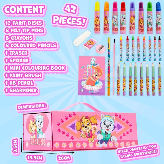 PAW PATROL Malkoffer, Malset für Kinder (Rosa)