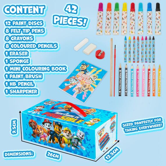 PAW PATROL Malkoffer, Malset für Kinder (Mehrfarbig)