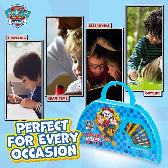 PAW PATROL Malkoffer, Malset für Kinder (Blau)