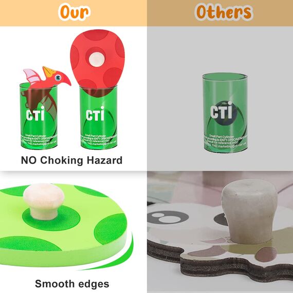YGJT Greifpuzzle Holzpuzzle ab 1 Jahr | Montessori Holzspielzeug 12-36 Monate Mädchen und Jungen | Dino Eier Steckpuzzle Kinder Sortierspiel Motorikspielzeug Lernspielzeug | Ostern Geschenk für Baby