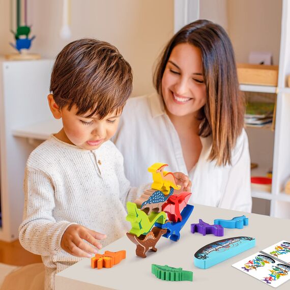 DejaNard Dinosaurier Spielzeug ab 3 4 5 6 Jahre Junge Spiele ab 3 4 5 6 Jahren Einschulung Geschenk Junge 3-7 Jahre Kinderspielzeug Montessori Spielzeug ab 3-6 Jahre Weihnachts Geschenke