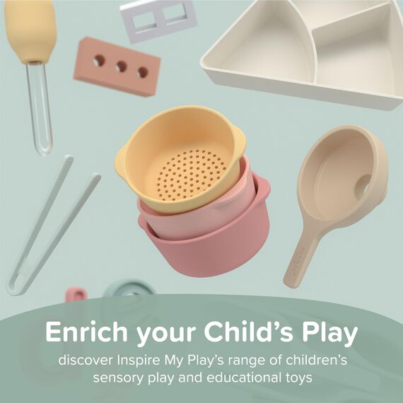 Inspire My Play – 4 x Silikonschaufeln – Perfektes Zubehör für Sensory Play Tray – Zubehör für Tuff Tray – Spielzeug für Frühentwicklung – Montessori Lernspielzeug – Pastell
