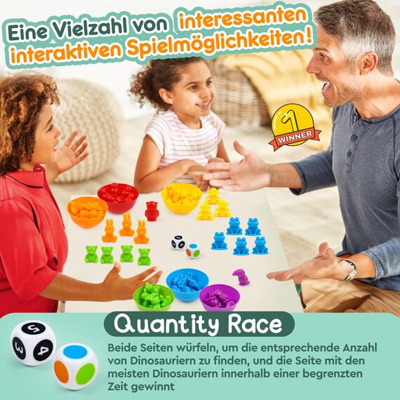 YIQOGAME Farben Lernen Ab 3 4 5 Jahre,Farbiger Klassifikationsspielzeuge Set Montessori Spielzeug Mit Passenden Sortierbechern Und Pinzetten Lernspielzeug Kinderspielzeug Lernen Feinmotorik